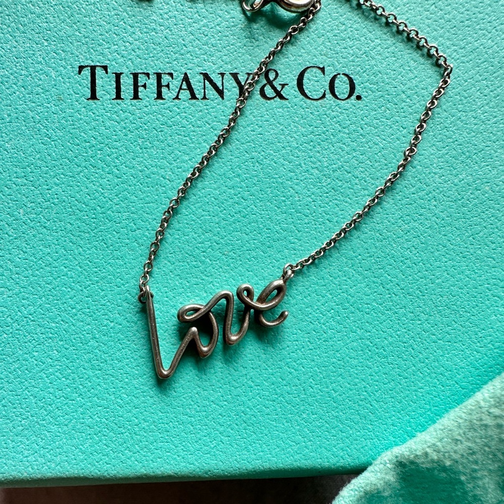 Tiffany and Co silver LOVE necklace